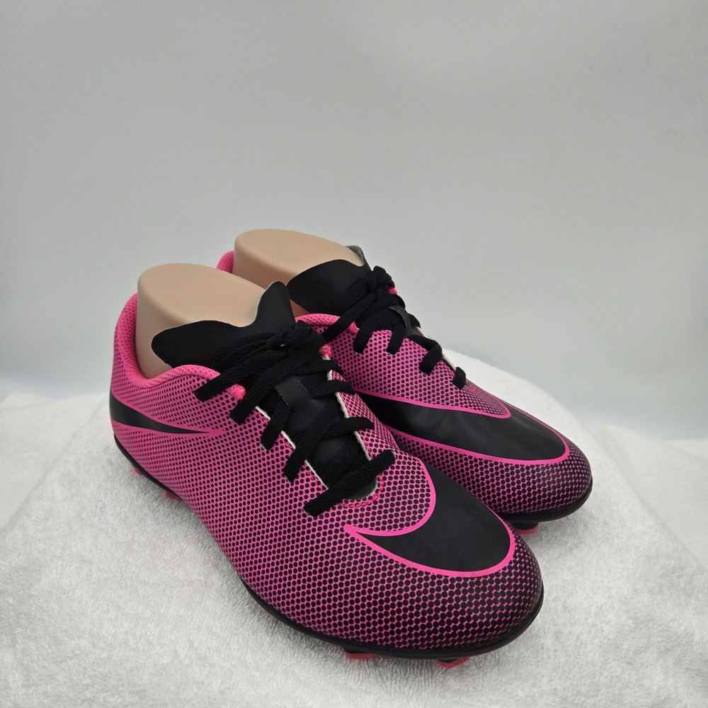 Nike Bravata ll FG Kids Soccer Cleats Pink Blast Black Size 5Y 844442-600 Shoes